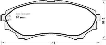 MGA 1006 - Гальмівні колодки, дискові гальма autozip.com.ua