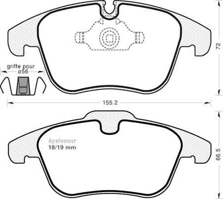 CITROËN/PEUGEOT 16 478 629 80 - Гальмівні колодки, дискові гальма autozip.com.ua