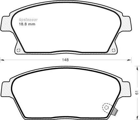 MGA 1019 - Гальмівні колодки, дискові гальма autozip.com.ua