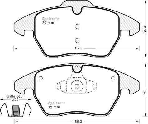 MGA 1089 - Гальмівні колодки, дискові гальма autozip.com.ua