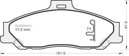 MGA 1039 - Гальмівні колодки, дискові гальма autozip.com.ua