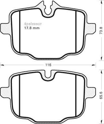 MGA 1023 - Гальмівні колодки, дискові гальма autozip.com.ua