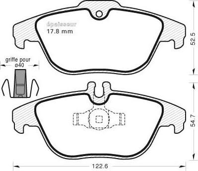 MGA 1075 - Гальмівні колодки, дискові гальма autozip.com.ua