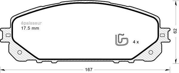 MGA 1195 - Гальмівні колодки, дискові гальма autozip.com.ua