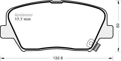 Blue Print ADG42137 - Гальмівні колодки, дискові гальма autozip.com.ua