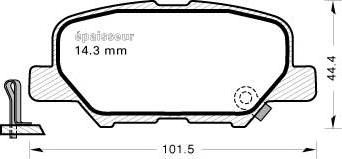 MGA 1140 - Гальмівні колодки, дискові гальма autozip.com.ua