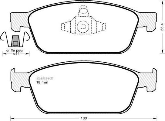 MGA 1151 - Гальмівні колодки, дискові гальма autozip.com.ua