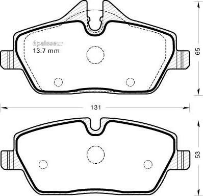 MGA 1165 - Гальмівні колодки, дискові гальма autozip.com.ua