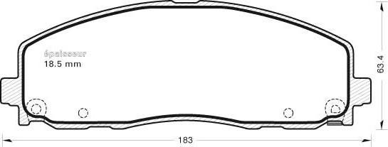 MGA 1107 - Гальмівні колодки, дискові гальма autozip.com.ua