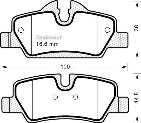 MGA 1186 - Гальмівні колодки, дискові гальма autozip.com.ua