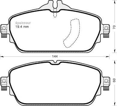 MGA 1183 - Гальмівні колодки, дискові гальма autozip.com.ua