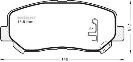 MGA 1123 - Гальмівні колодки, дискові гальма autozip.com.ua