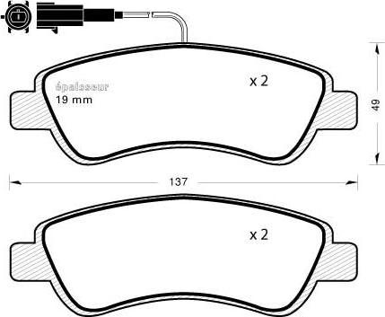 Optimal 12654 - Гальмівні колодки, дискові гальма autozip.com.ua