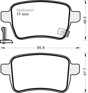 MGA 1171 - Гальмівні колодки, дискові гальма autozip.com.ua