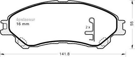 MGA 1173 - Гальмівні колодки, дискові гальма autozip.com.ua