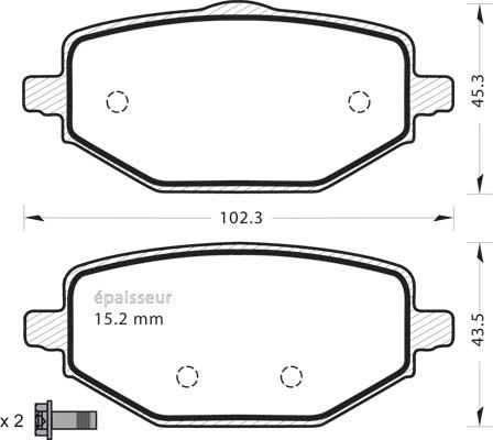 MGA 1390 - Гальмівні колодки, дискові гальма autozip.com.ua