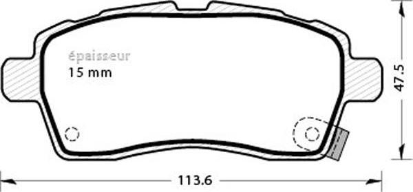 MGA 1343 - Гальмівні колодки, дискові гальма autozip.com.ua