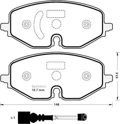 MGA 1342 - Гальмівні колодки, дискові гальма autozip.com.ua