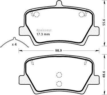 MGA 1354 - Гальмівні колодки, дискові гальма autozip.com.ua