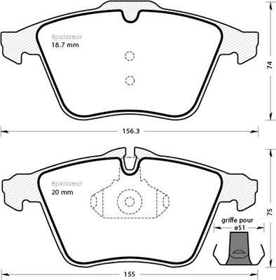 MGA 1353 - Гальмівні колодки, дискові гальма autozip.com.ua