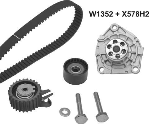 MGA 1352K3 - Водяний насос + комплект зубчатого ременя autozip.com.ua