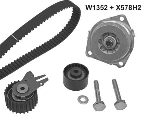 MGA 1352K3 - Водяний насос + комплект зубчатого ременя autozip.com.ua