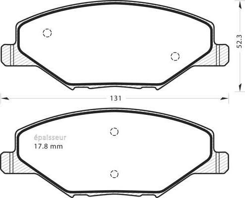 MGA 1365 - Гальмівні колодки, дискові гальма autozip.com.ua