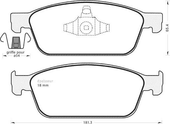 MGA 1363 - Гальмівні колодки, дискові гальма autozip.com.ua