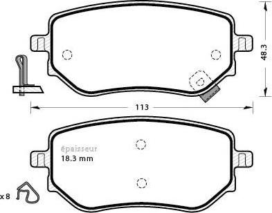 MGA 1306 - Гальмівні колодки, дискові гальма autozip.com.ua