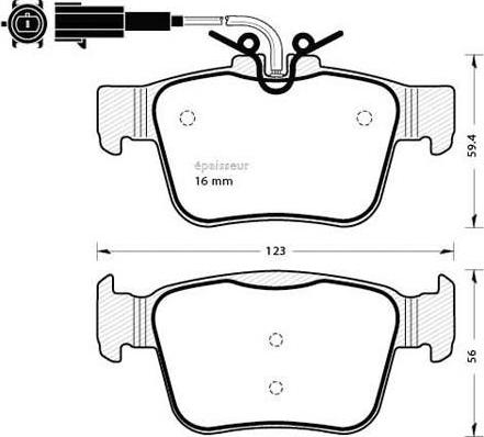 MGA 1303 - Гальмівні колодки, дискові гальма autozip.com.ua