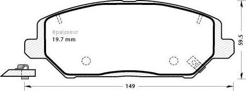 MGA 1307 - Гальмівні колодки, дискові гальма autozip.com.ua