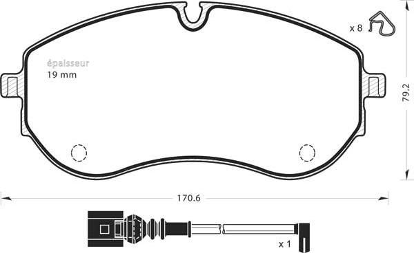 MGA 1385 - Гальмівні колодки, дискові гальма autozip.com.ua