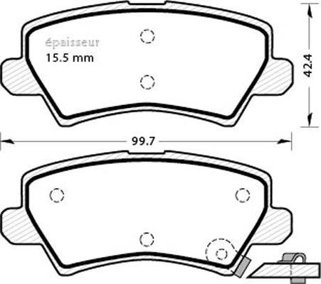 Delphi LP3665 - Гальмівні колодки, дискові гальма autozip.com.ua