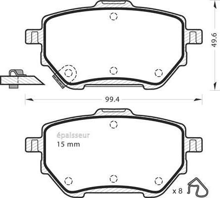 MGA 1378 - Гальмівні колодки, дискові гальма autozip.com.ua