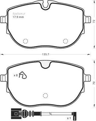 MGA 1373 - Гальмівні колодки, дискові гальма autozip.com.ua