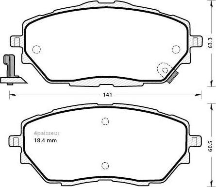 Japanparts PA2022MK - Гальмівні колодки, дискові гальма autozip.com.ua