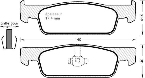 Brake Engineering PA2032 - Гальмівні колодки, дискові гальма autozip.com.ua