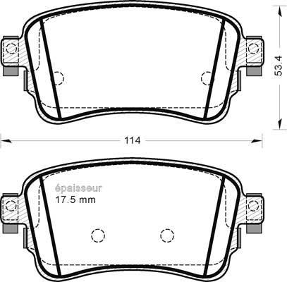 MGA 1250 - Гальмівні колодки, дискові гальма autozip.com.ua