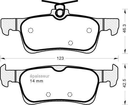 MGA 1269 - Гальмівні колодки, дискові гальма autozip.com.ua