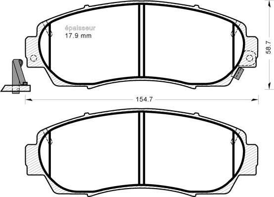 MGA 1264 - Гальмівні колодки, дискові гальма autozip.com.ua