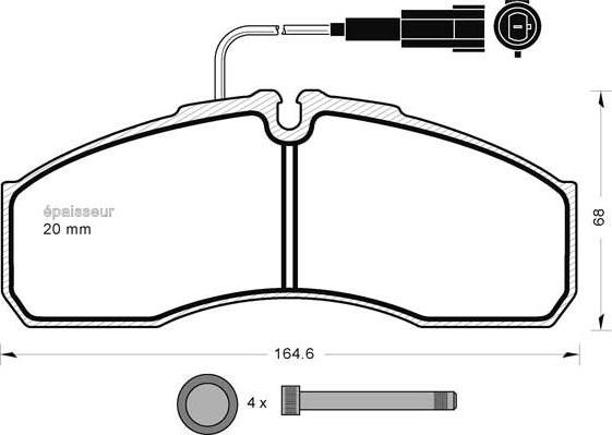 MGA 1268 - Гальмівні колодки, дискові гальма autozip.com.ua