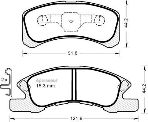 MGA 1267 - Гальмівні колодки, дискові гальма autozip.com.ua