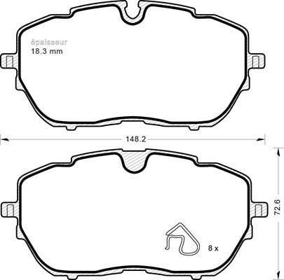 MGA 1208 - Гальмівні колодки, дискові гальма autozip.com.ua