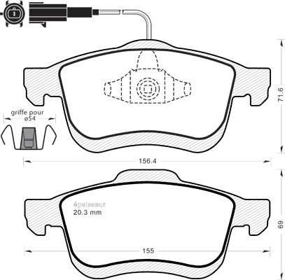 MGA 1213 - Гальмівні колодки, дискові гальма autozip.com.ua