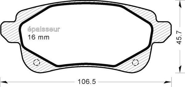 MGA 1224 - Гальмівні колодки, дискові гальма autozip.com.ua