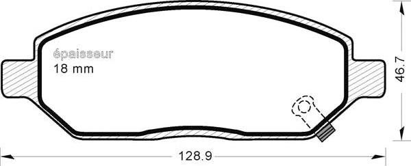 MGA 1225 - Гальмівні колодки, дискові гальма autozip.com.ua