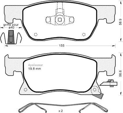 MGA 1227 - Гальмівні колодки, дискові гальма autozip.com.ua