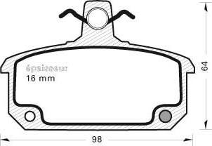 HELLA PAGID T0204 - Гальмівні колодки, дискові гальма autozip.com.ua