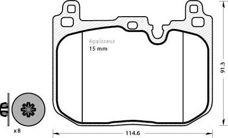MGA 1279 - Гальмівні колодки, дискові гальма autozip.com.ua