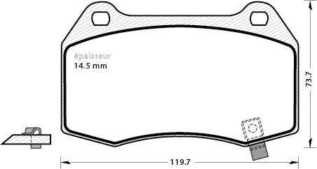 MGA 1276 - Гальмівні колодки, дискові гальма autozip.com.ua